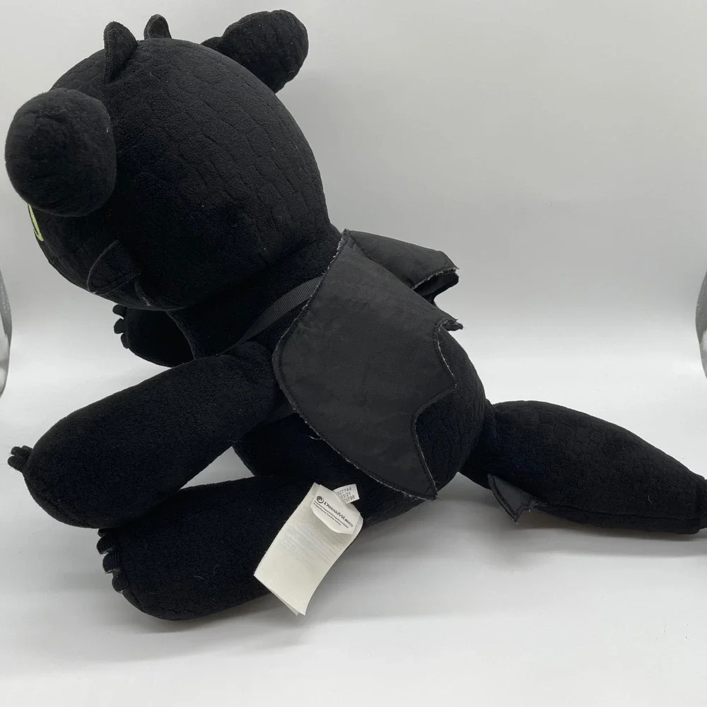Build-A-Bear Toothless Night Fury Plush DreamWorks Dragons Black 14in